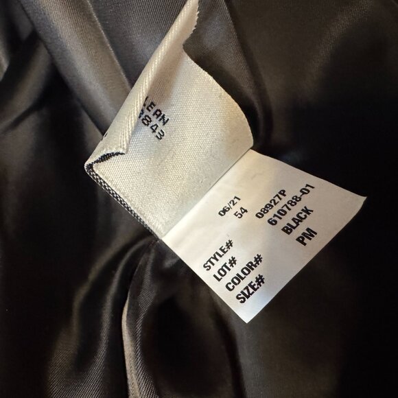 Larry Levine Black Wool Blend Coat PM Petite Medium NWT - Picture 9 of 9